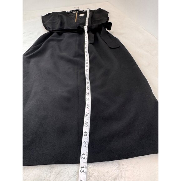 New Eliza J Women's Size 10 Black Sleeveless Sheath Midi Dress with Belt - Picture 5 of 14